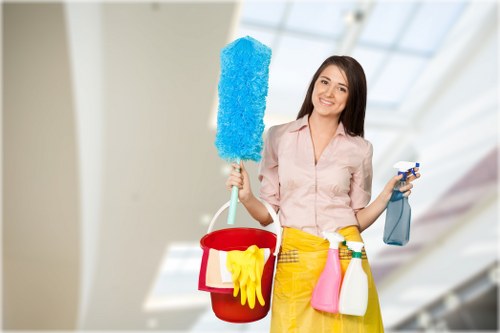 Cleaner Harrow service detail in a bright office space