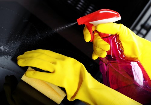 Detailed post-construction cleaning of kitchen surfaces in Harrow